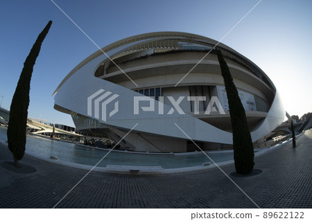 Valencia Spain Ciutat de les Arts i les Ciencies The City of Arts and Sciences sunset view 89622122