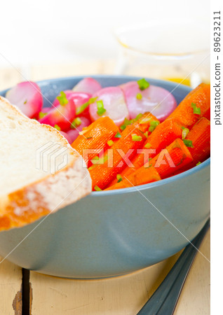 steamed  root vegetable on a bowl 89623211
