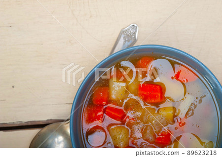 Traditional Italian minestrone soup Traditional Italian minestrone soup 89623218