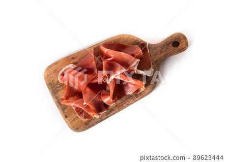 Spanish serrano ham on cutting board Spanish serrano ham on cutting board 89623444