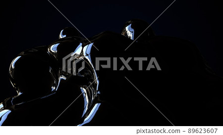 Abstract black liquid 89623607
