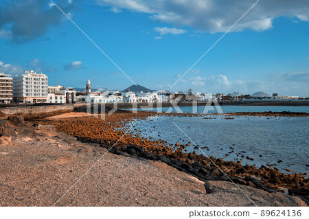 Beach of Arrecife town. Lanzarote Island. Spain Beach of Arrecife town. Lanzarote Island. Spain 89624136
