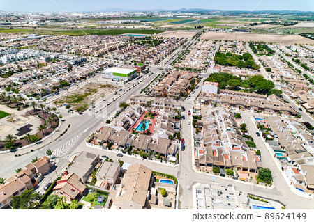 Aerial view Torre de la Horadada townscape Aerial view Torre de la Horadada townscape 89624149