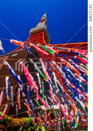 東京鐵塔和鯉魚飄帶 東京鐵塔和鯉魚飄帶 89625142