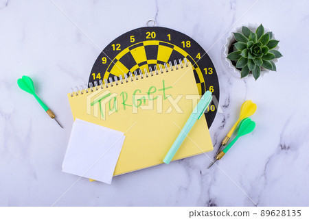 Target and goal concept with darts and arrows 89628135