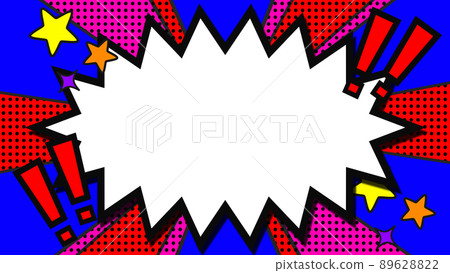Pop background and speech bubble (exclamation mark) Pop background and speech bubble (exclamation mark) 89628822