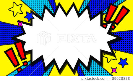 Pop background and speech bubble (exclamation mark) Pop background and speech bubble (exclamation mark) 89628828