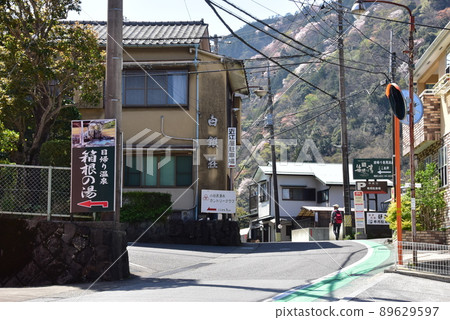 箱根町舊東海道(732號縣道)和大茶屋巴士站附近的溫泉小鎮 箱根町舊東海道(732號縣道)和大茶屋巴士站附近的溫泉小鎮 89629597