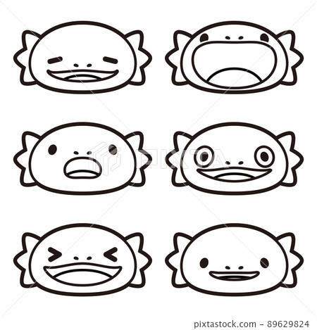 Axolotl Coloring Book 6 Type Set 89629824