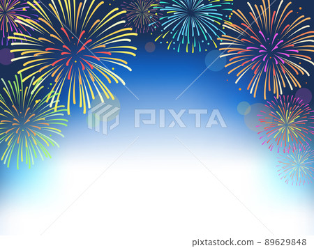 Fireworks background frame Fireworks background frame 89629848