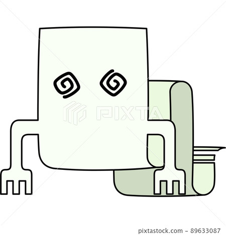 Illustration of ittan-momen that turns your eyes Illustration of ittan-momen that turns your eyes 89633087