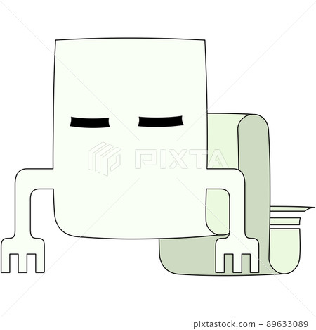 Illustration of ittan-momen with closed eyes 89633089