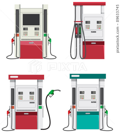 Gas station with petrol pump 89633745