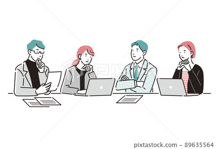 Business person having a person meeting Negative image 89635564