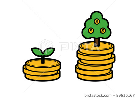 不斷增長的美元的圖像說明 不斷增長的美元的圖像說明 89636167