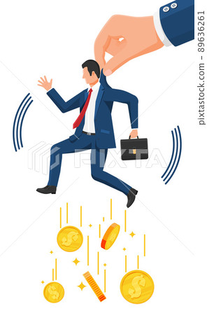 Big Hand Using Businessman for Control. 89636261