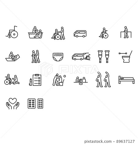Nursing care related icon summary Nursing care related icon summary 89637127