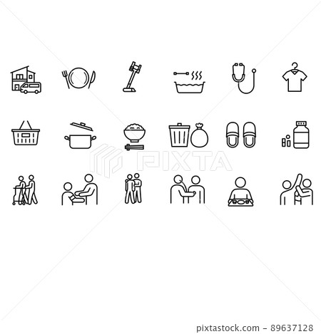 Nursing care related icon summary Nursing care related icon summary 89637128