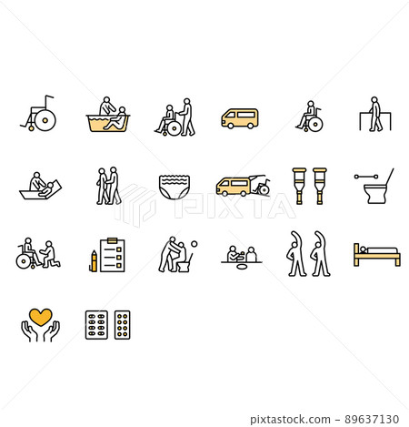 Nursing care related icon summary Nursing care related icon summary 89637130