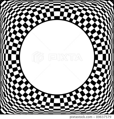 Abstract geometric chequered pattern. 3D illusion effect. Abstract geometric chequered pattern. 3D illusion effect. 89637579