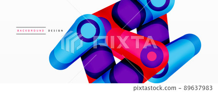 Trendy creative minimalist geometric background. Abstract round shapes composition for wallpaper, banner, background or landing Trendy creative minimalist geometric background. Abstract round shapes composition for wallpaper, banner, background or landing 89637983
