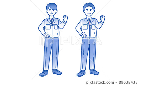 Work clothes male whole body 89638435