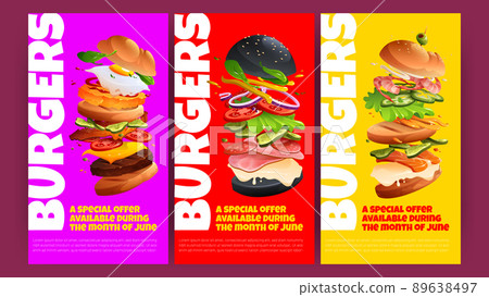 Burger special offer posters Burger special offer posters 89638497