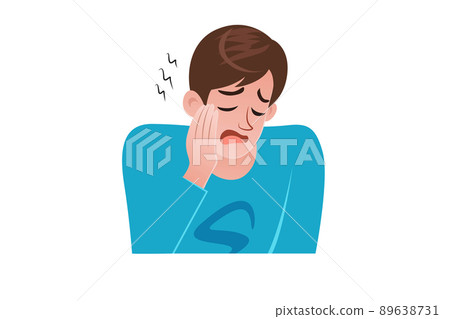 toothache man vector illustration. toothache man vector illustration. 89638731