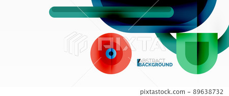 Creative geometric wallpaper. Minimal geometric background with round shapes. Trendy techno business template for wallpaper, banner, background or landing Creative geometric wallpaper. Minimal geometric background with round shapes. Trendy techno business template for wallpaper, banner, background or landing 89638732