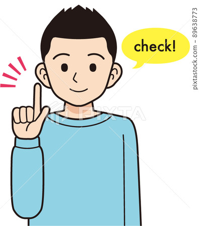 一個穿著運動衫的男人解釋_線條畫 89638773