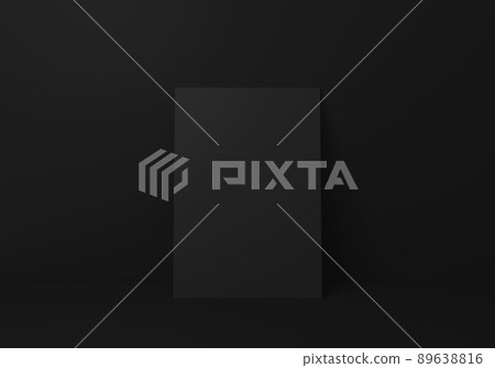Empty black vertical rectangle A4 paper sheet mockup Empty black vertical rectangle A4 paper sheet mockup 89638816