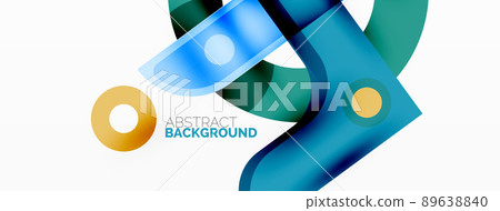 Minimalist geometric abstract background. Lines, circles with shadow effects composition wallpaper design Minimalist geometric abstract background. Lines, circles with shadow effects composition wallpaper design 89638840