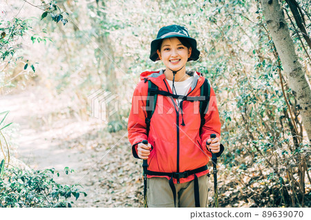 Climbing trekking woman 89639070