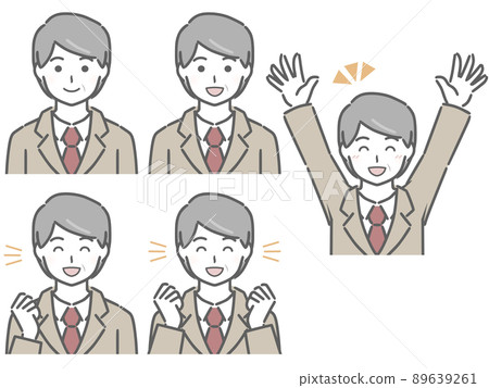 一個西裝革履的中年男人,一臉幸福的表情 一個西裝革履的中年男人,一臉幸福的表情 89639261