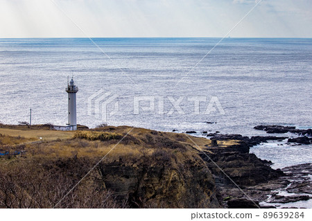 [Sado Geopark, Niigata Prefecture] Topography made of submarine volcano Sawasaki Lighthouse 89639284