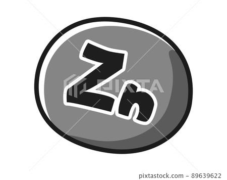 Image illustration of Zn (zinc) (black and white) 89639622