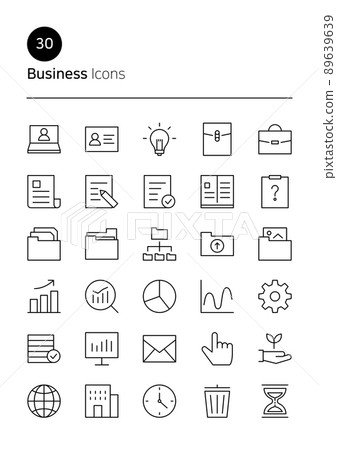 Line icon set-Business Line icon set-Business 89639639