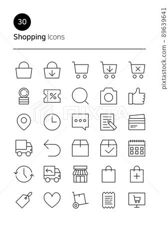 Line icon set-shopping 89639641