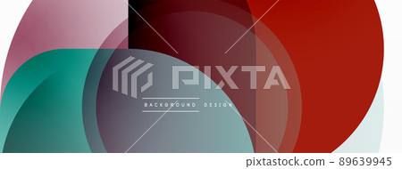 Creative geometric wallpaper. Minimal circle triangle and square line abstract background. Vector illustration for wallpaper banner background or landing page 89639945