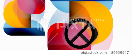 Geometrical minimal wallpaper. Geometric shapes. Vector illustration for wallpaper banner background or landing page Geometrical minimal wallpaper. Geometric shapes. Vector illustration for wallpaper banner background or landing page 89639947