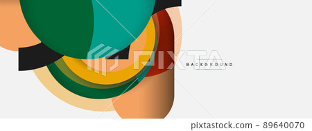 Creative geometric wallpaper. Minimal abstract background. Circles composition vector illustration for wallpaper banner background or landing page 89640070