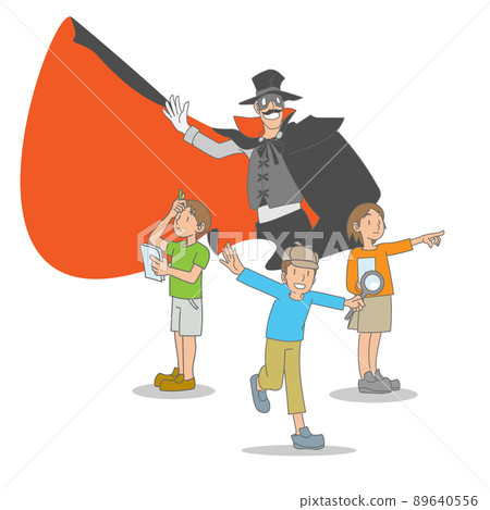 Children trying to solve a mystery Children trying to solve a mystery 89640556
