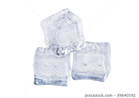 Melting ice cubes isolated on white background. Ice cube for refreshing drink. Melting ice cubes isolated on white background. Ice cube for refreshing drink. 89640592