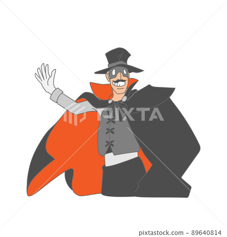 A mysterious phantom thief with a mask 89640814