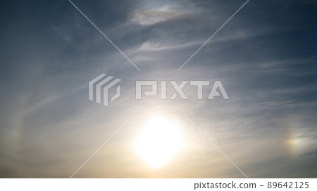 Sun dog and parhelic circle Sun dog and parhelic circle 89642125