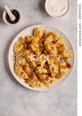 Dumplings, filled with mashed potatoes. Dumplings, filled with mashed potatoes. 89644305