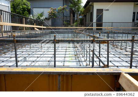 Image of foundation construction site of a detached house Image of foundation construction site of a detached house 89644362