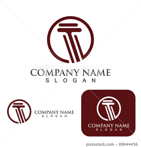 Pillar logo and symbol vector 89644456