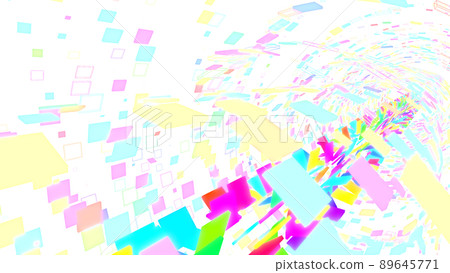 VJ 隧道塊流行彩色派對白色背景 [還有另一個版本] 89645771