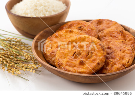 Soy sauce rice crackers and rice 89645996